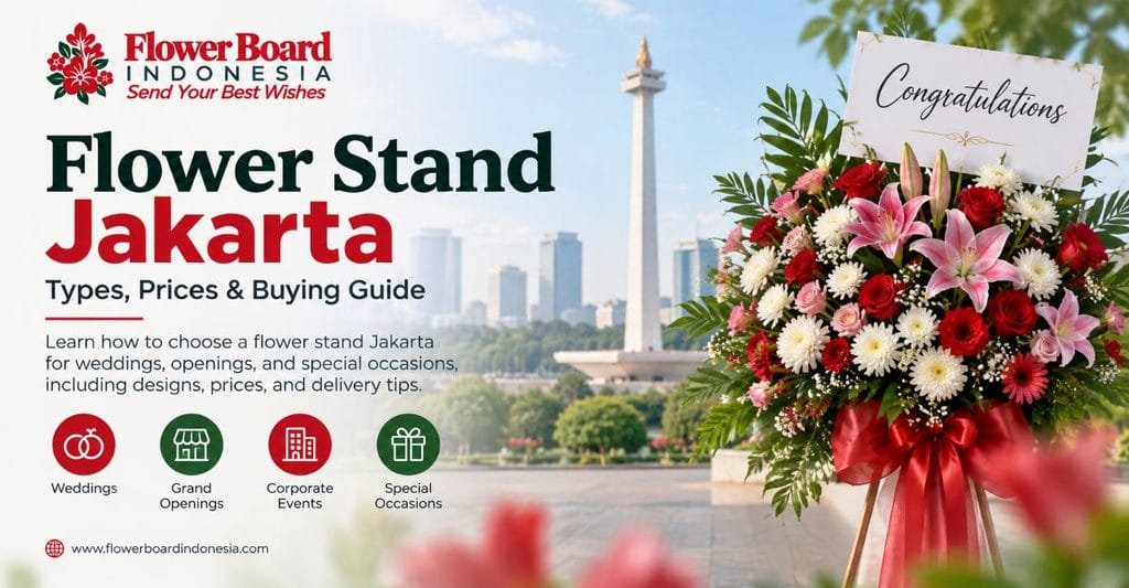 about flower stand in Jakarta